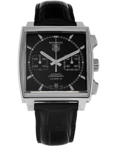 Tag Heuer Monaco Watch Circa 2010S (Authentic Pre-Owned) - Black