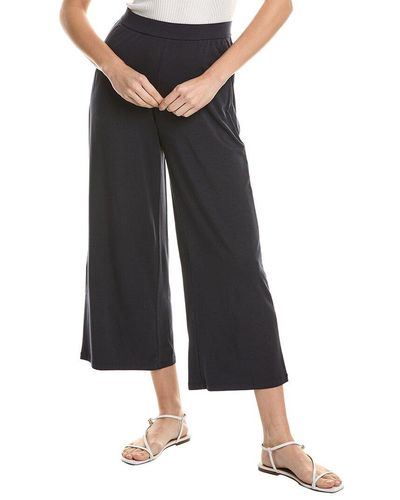Eileen Fisher Cropped Wide Leg Pant - Black