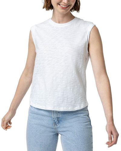 Lilla P Twisted Binding Sleeveless T-shirt - White