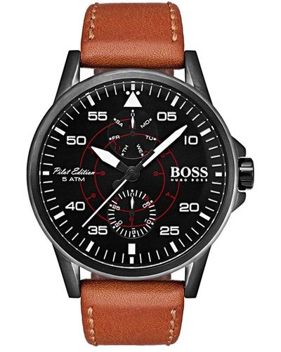 BOSS Pilot Aviator Watch - Black