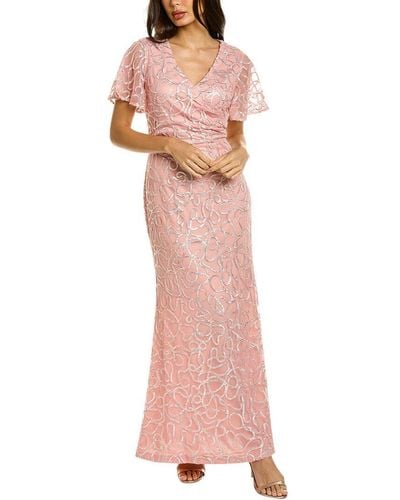 JS Collections Winter Mermaid Gown - Pink