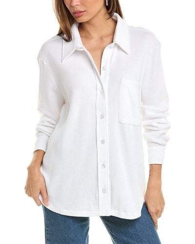 Chrldr Lauren Oversized Button-Up Shirt - White