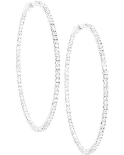 Diana M. Jewels Fine Jewellery 18k 3.00 Ct. Tw. Diamond Hoops - White