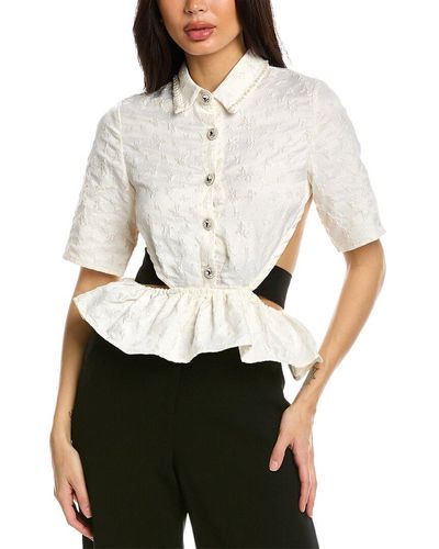 Sister Jane Seashore Cropped Shirt - White