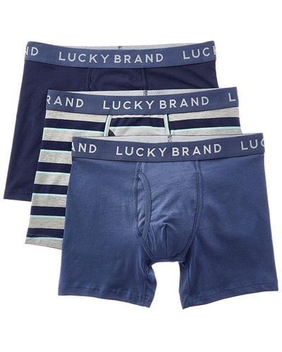 Lucky Brand 3pk Stretch Boxer Brief - Blue