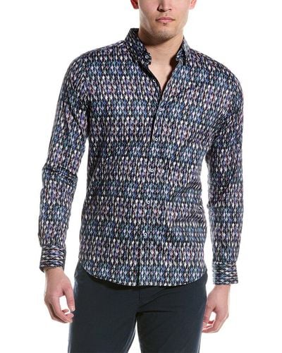 Robert Graham Andonlini Tailored Fit Woven Shirt - Blue