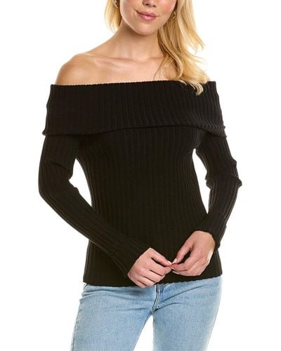 Tory Burch Off-the-shoulder Sweater - Black