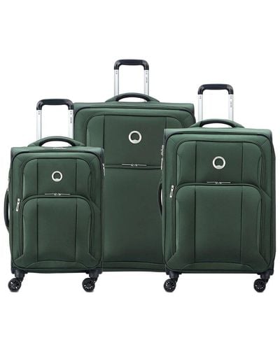 Delsey Optimax Lite 20 3Pc Nest Expandable Luggage Set - Green