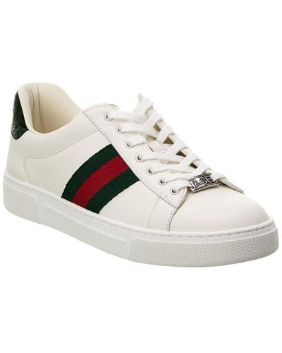 Gucci Ace Leather Trainer - White