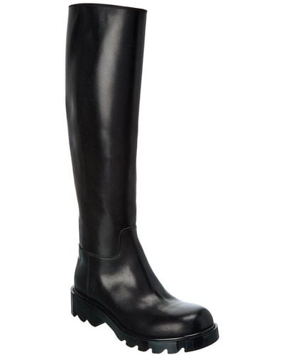 Bottega Veneta Strut Leather Knee-high Boot - Black