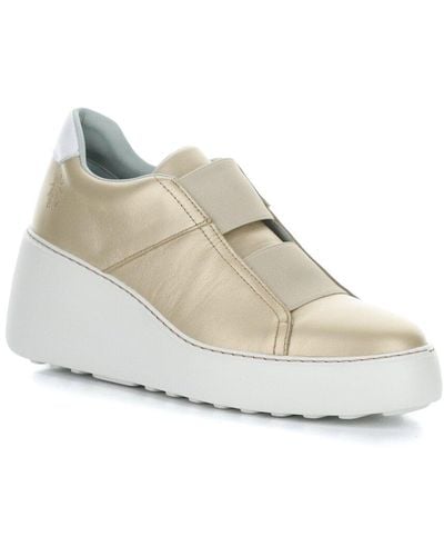 Fly London Dito Leather Wedge - White