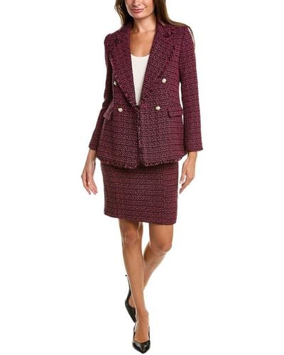 Nanette Lepore 2pc Jacket & Skirt Set - Red