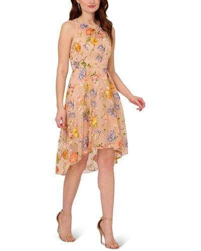 Adrianna Papell Embroidery Midi Dress - Multicolor