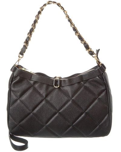 Persaman New York #1019 Leather Shoulder Bag - Black