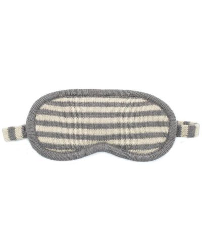 Portolano Striped Eye Mask - Grey