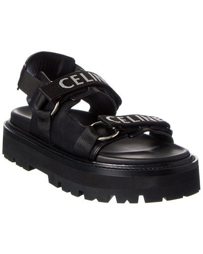 Celine Bulky Leather Sandal - Black