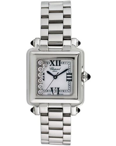 Chopard Happy Sport Diamond Watch, Circa 2000S (Authentic Pre-Owned) - Grey