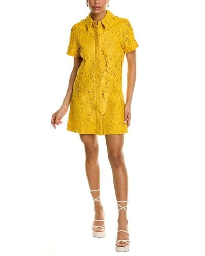 Ted Baker Lace Shirtdress - Yellow