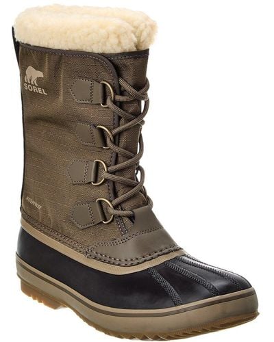 Sorel 1964 Pac Nylon Waterproof Canvas & Leather Boot - Brown