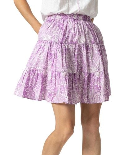 Lilla P Short Peplum Skirt - Purple