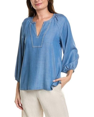 Tommy Bahama Chambray All Day Top - Blue