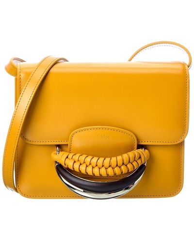 Chloé Kattie Leather Shoulder Bag - Yellow