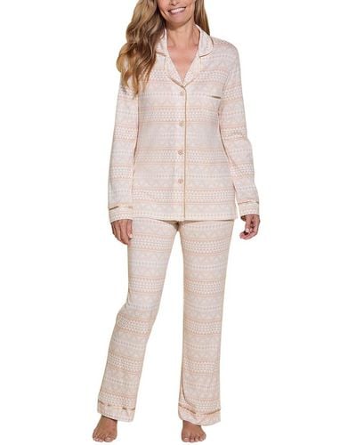 Cosabella 2pc Bella Top & Pant Pajama Set - Natural