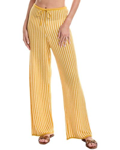 Onia Linen Knit Drawstring Pant - Yellow