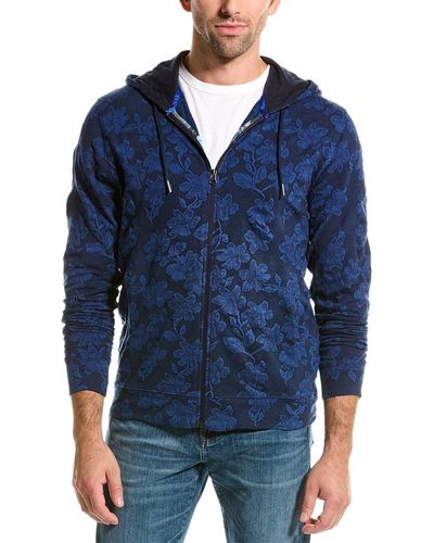 Robert Graham Classic Fit Nielsen Full-zip Sweater - Blue