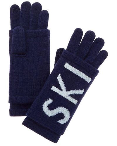 Hannah Rose Ski 3-in-1 Cashmere Gloves - Blue