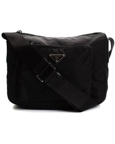 Prada Nylon Shoulder Bag (Authentic Pre-Owned) - Black