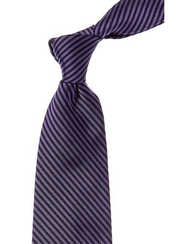 Brooks Brothers Medium Purple Feeder Stripe Silk Tie