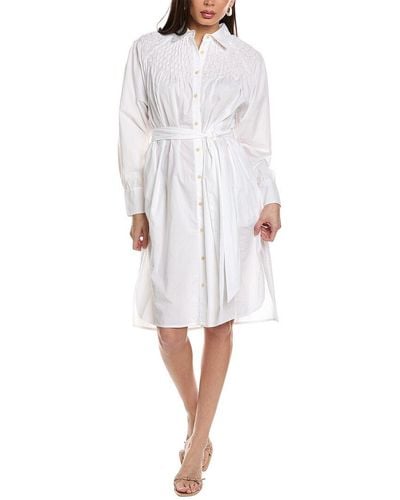 Merlette Crescent Shirtdress - White
