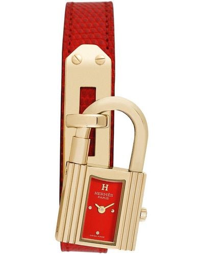 Hermès Kelly Lock Watch, Circa 2000S (Authentic Pre-Owned) - Red