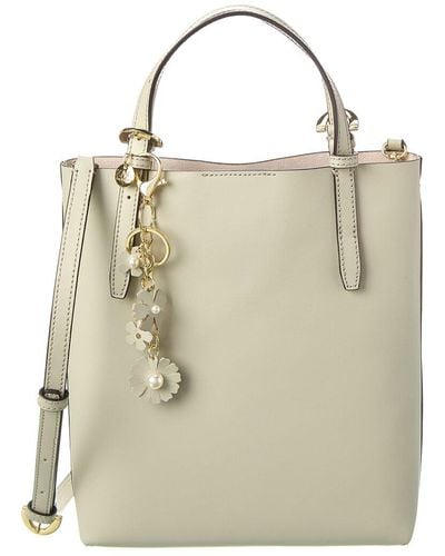 Zac Posen Posen Small Leather Tote Crossbody - Natural