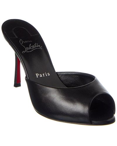 Christian Louboutin Me Dolly 85 Leather Sandal - Black