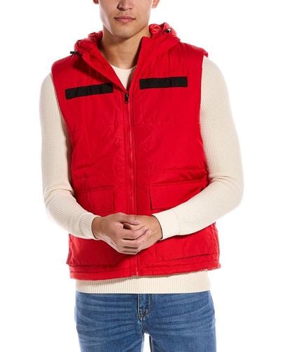American Stitch Puffer Vest - Red