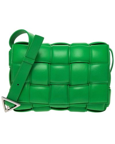 Bottega Veneta Padded Cassette Leather Crossbody - Green