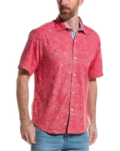 Tommy Bahama Between The Vines Silk-blend Shirt - Red