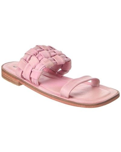 Free People Woven River Leather Sandal - Pink
