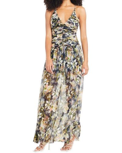 Tanya Taylor Lovette Linen & Silk-blend Maxi Dress - Multicolor
