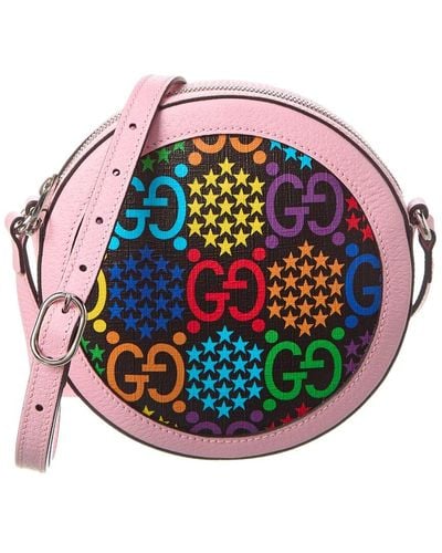 Gucci GG GG Psychedelic Canvas & Leather Crossbody - Red