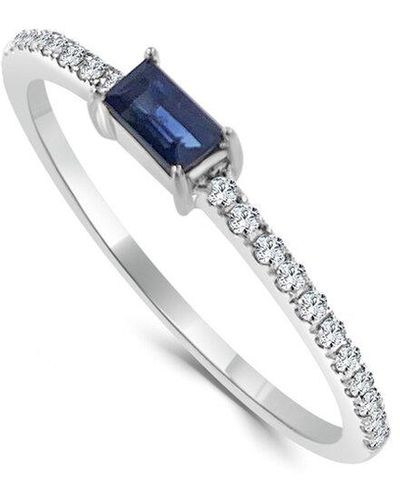 Sabrina Designs 14k 0.23 Ct. Tw. Diamond & Sapphire Ring - Blue