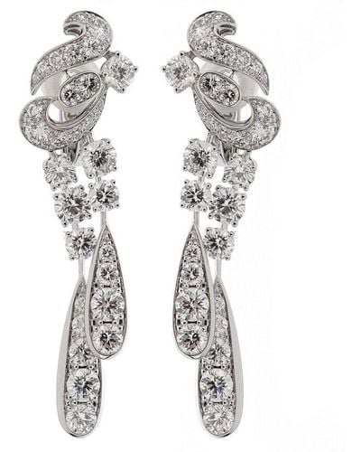 Graff 18K 10.65 Ct. Tw. Diamond Magnificent Chandelier Drop Earrings (Authentic Pre-Owned) - White