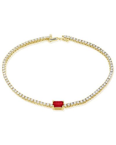 Sabrina Designs 14k 2.54 Ct. Tw. Diamond & Ruby Stackable Bracelet - White