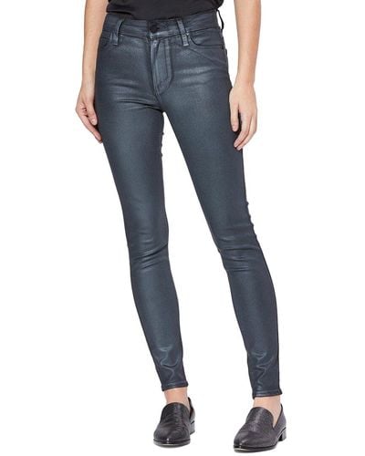 PAIGE Hoxton Pearlized Stone Coating High Rise, Ultra Skinny Jean - Blue