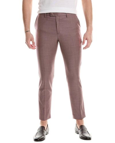 Ted Baker Byront Slim Fit Wool Trouser - Red