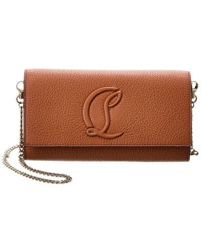 Christian Louboutin By My Side Leather Wallet On Chain - Brown