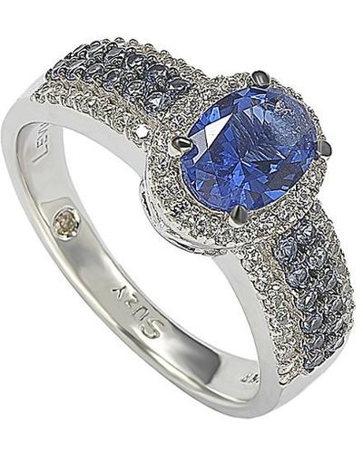 Suzy Levian 18k & Silver 2.52 Ct. Tw. Sapphire Ring - Blue