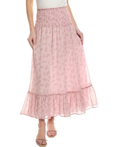 Saltwater Luxe Smocked Maxi Skirt - Pink